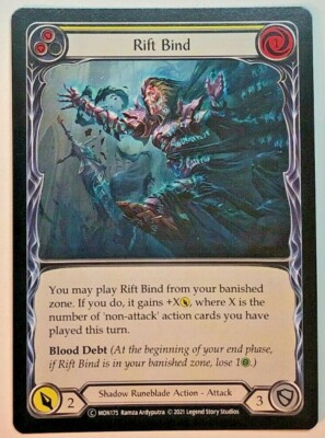 Flesh And Blood Monarch Rift Bind (Yellow) MON175 Unlimited NM/M