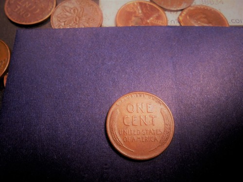 1947 D WHEAT Cent ( REV LAMINATION ERROR WITH PEEL #OR647D - Picture 7 of 7
