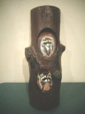 RACCOONS IN TREE DEN ORIGINAL ARTISTIC CONCEPTION NATURAL WILDLIFE RICH SPEZZANO