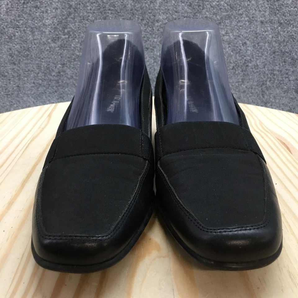 Liz Baker Zapatos Mujer 9 M Cuña Sin Cordones Mocasines Cuero Negro Informal Cómodo Foto 4 de 4