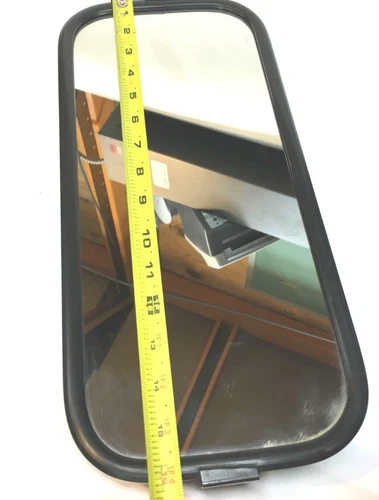 GROTE FLAT RIBBED BACK Mirror with Mounting Brackets Installed NOS