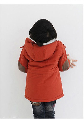 Boys Winter Hooded Down Coat Jacket Thick Wool Inside Warm Faux Fur Outerwear - Picture 6 of 12