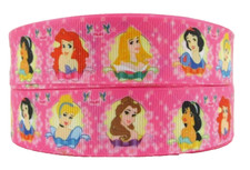 DISNEY PRINCESS RIBBON GROSGRAIN 25mm wide PER YARD Crafts Cake Decoration