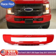 Race Red Steel Front Bumper Face Bar for 2017-2019 Ford F-250 F-350 Super Duty
