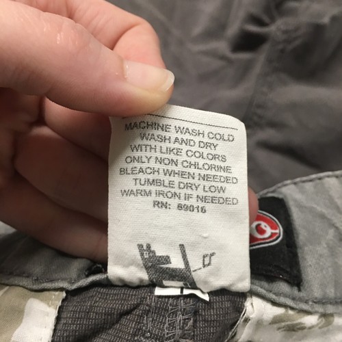 Mambo Chino Shorts Mens 34 (actual 35x10) Gray Cotton Mid Rise Flat Front Button - Picture 17 of 19