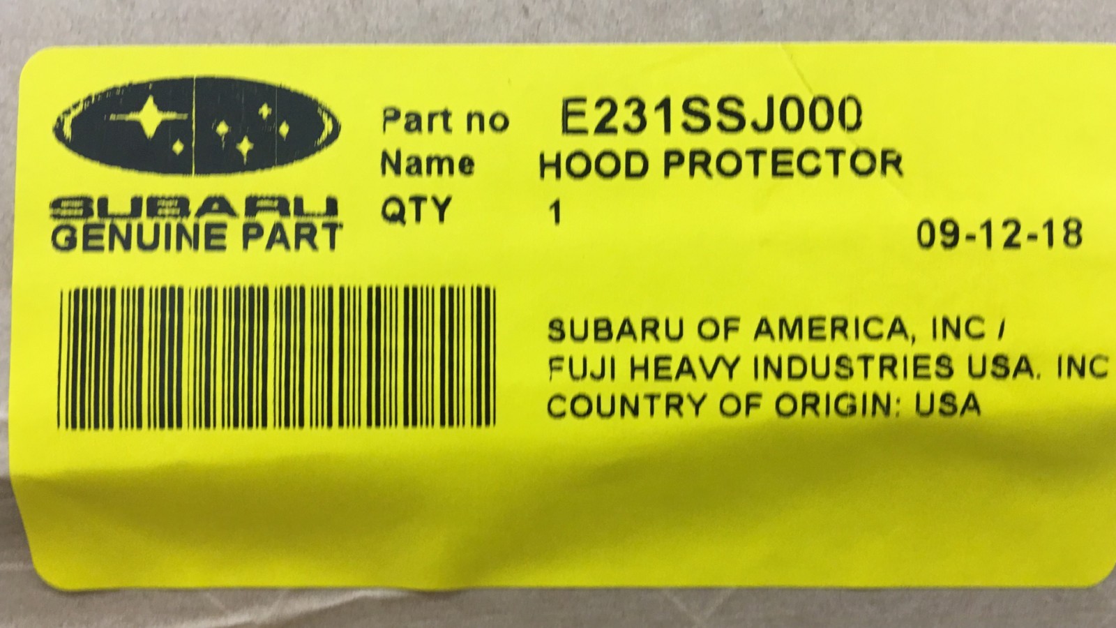 Forester 20192021 fabricante de equipos originales Hood Rock protector