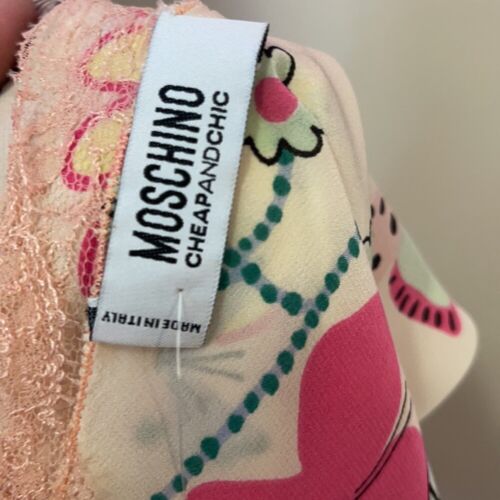 Top floreale Moschino rosa economico e chic nuovo con etichette - Foto 10 di 11