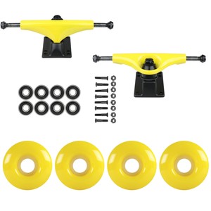 SKATEBOARD-PACKAGE-Havoc-Yellow-5-0-Trucks-51mm-Neon-Yellow-Abec-7-Bearings
