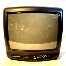 Philips Magnavox 13" Inch CRT TV PR1308B101 Retro Gaming Television No Remote