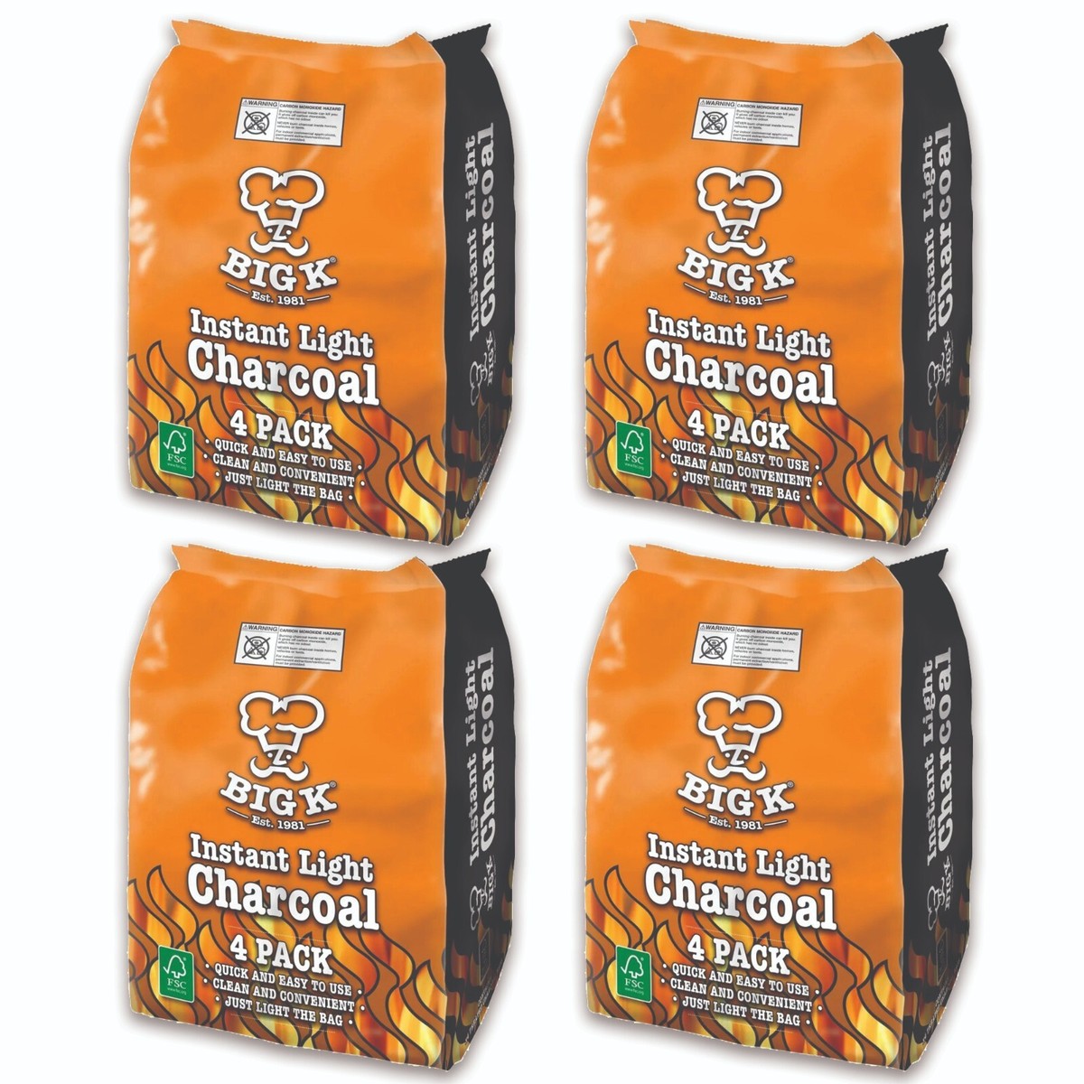 Big K Lumpwood Charcoal Barbecue, For Outdoor Barbeque Grill Camping  Firelighter