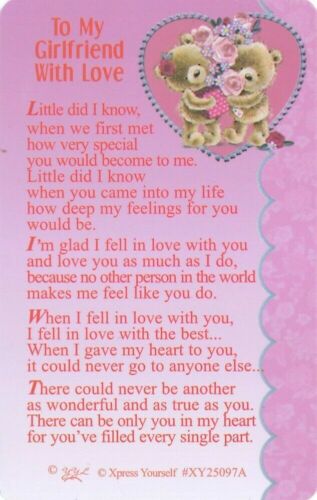 Keepsake Wallet Card Sentimental Verse Family Gift Birthday Present Cards Love💕 - Picture 12 of 126