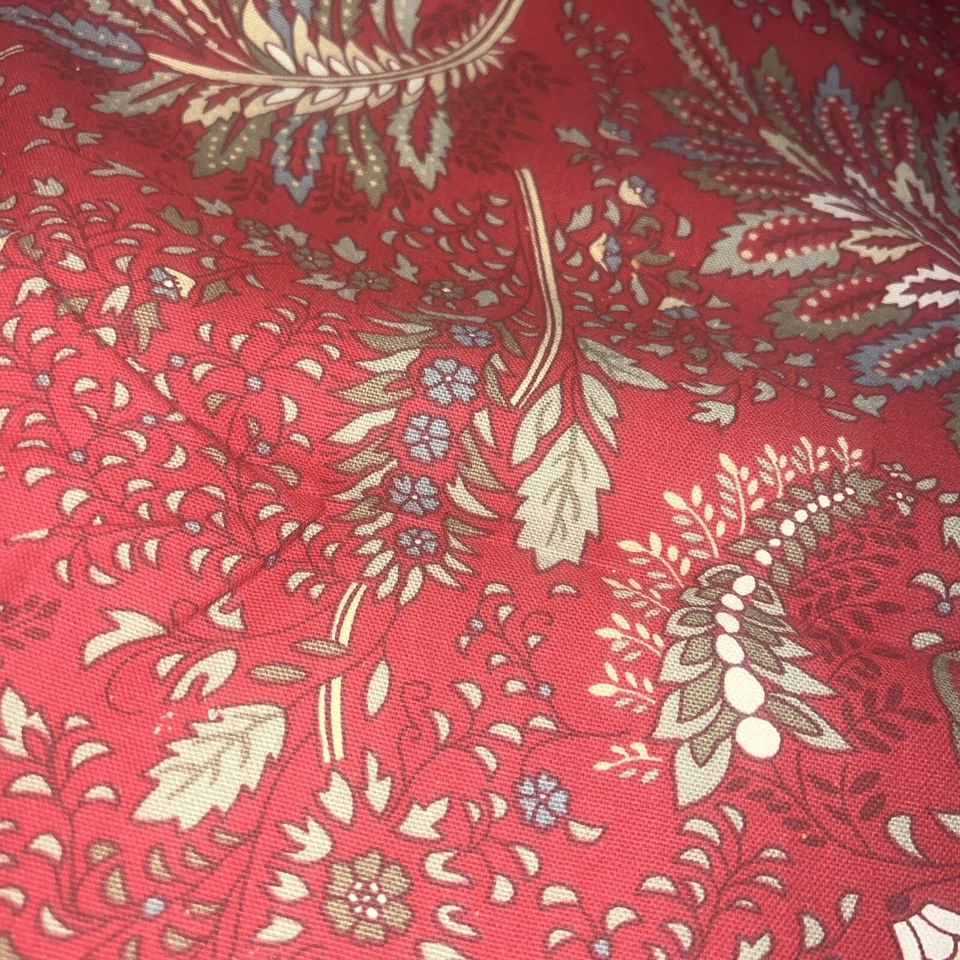 Vtg Eddie Bauer Duvet cover Pillow Sham Queen Floral Combed Cotton 3 pc set Bark - Image 3 of 4