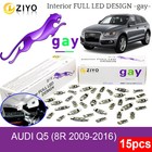 15 Bulbs Led Interior Light Kit Xenon White Lamps For Audi Q5 2009-2016(Sunroof)