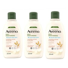 3x Aveeno Yogurt Idratante Quotidiano Lavaggio Corpo Profumato Albicocca e Miele 300ml