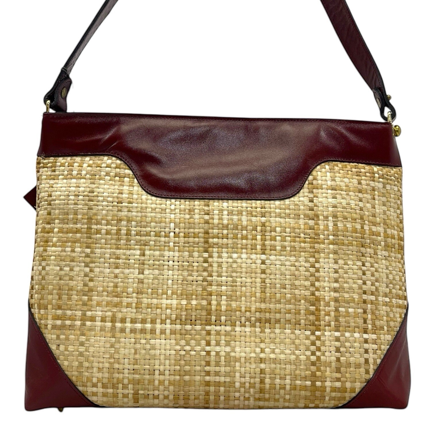 Vintage 60s 70s ETIENNE AIGNER Woven Jute Straw Leather Shoulder Bag Handbag NOS image 9