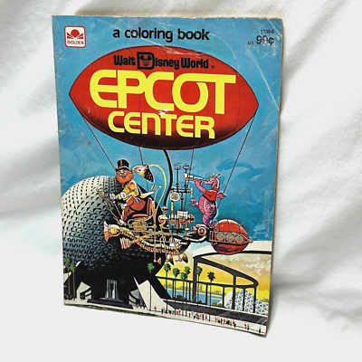 1983 Rare EPCOT CENTER Golden Coloring Book Walt Disney World