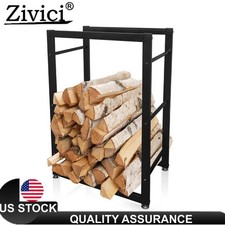 40  Tall Metal Firewood Log Rack Wood Storage...
