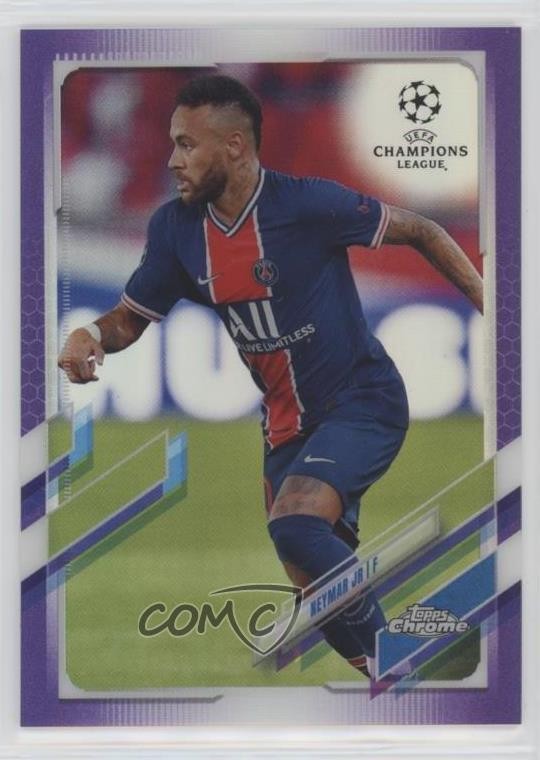 2020-21 Topps Chrome UCL Purple Refractor 90/250 Neymar Jr #16 pe8