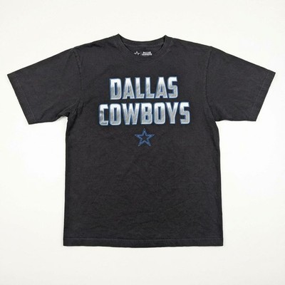 Dallas Cowboys NFL Team Apparel T-Shirt Herren Chrom Font NFL Football M Schwarz