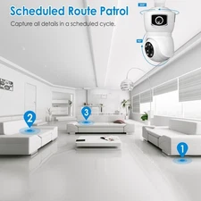 1080P Dual Lens Security Camera Light Socket Surveillance Camera w/Night Vision