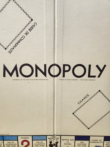 ANCIEN JEU DE MONOPOLY MIRO PARIS GALÉRIES LAFAYETTE 1961 - COMPLET - VINTAGE