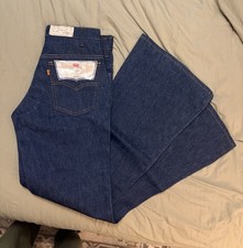 Vtg Deadstock 70s Levis Big Bell Bottom Flare Jeans 684 Orange Tab 30  X 33  