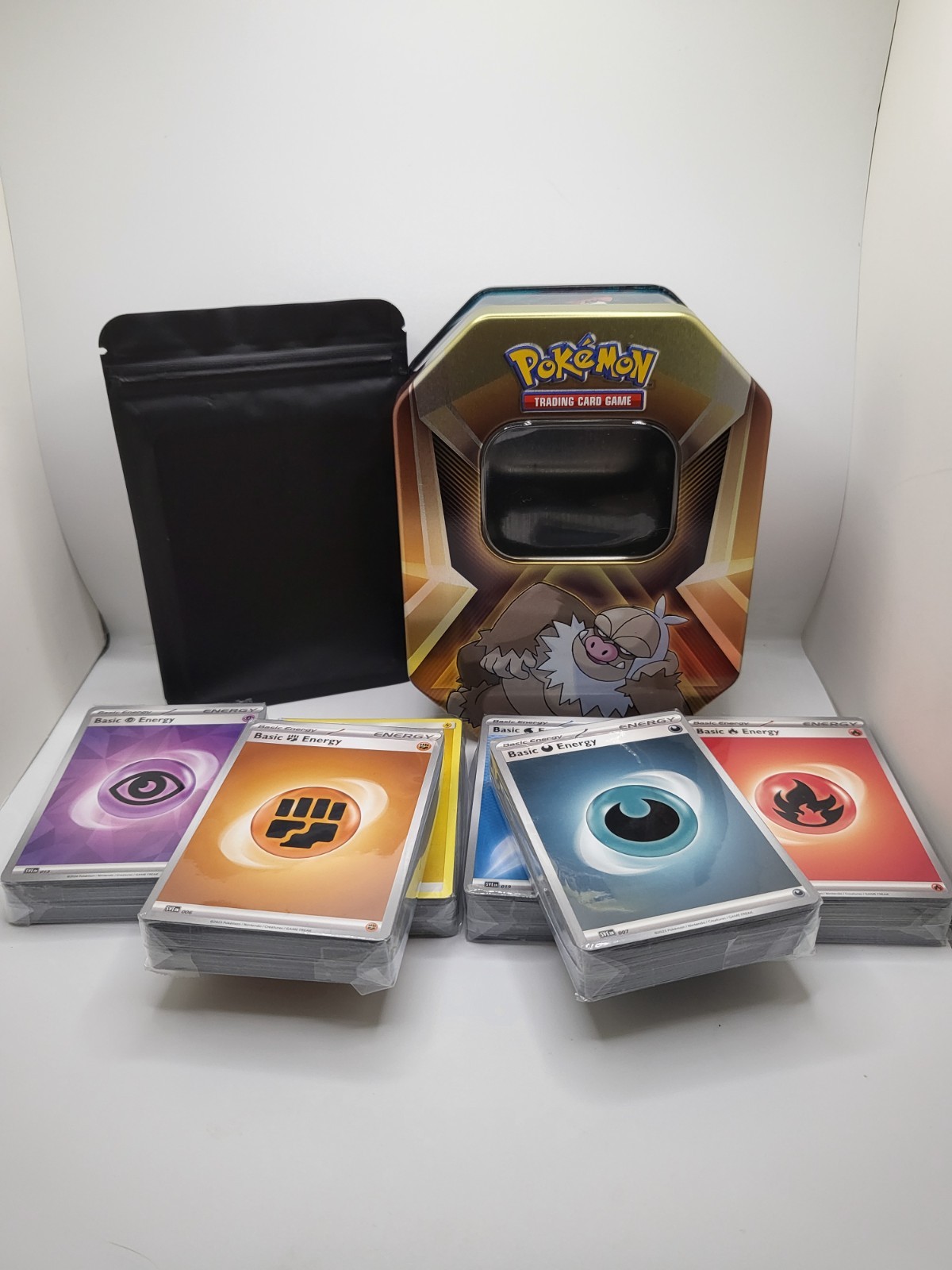 Pokemon Cards Random Bulk Lot of 50 w/  Random Tin C/UC/R/Holo/Reverse