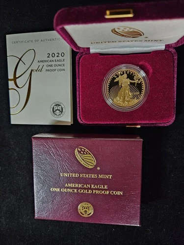 🌟 2020-W American 1 oz Gold Eagle $50 PROOF Coin w/OGP