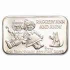 1 oz Silver Art Bar - Raggedy Ann and Andy