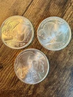 3 Apmex 2010 1 Oz Silver Buffalo Rounds .999 Fine
