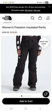North Face Women s Freedom Insulated Ski Pants Black Medium NWT Waterproof