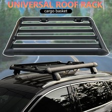 50x37.8x3.54 Universal Aluminum Roof Rack Top Cargo Carrier Luggage Basket
