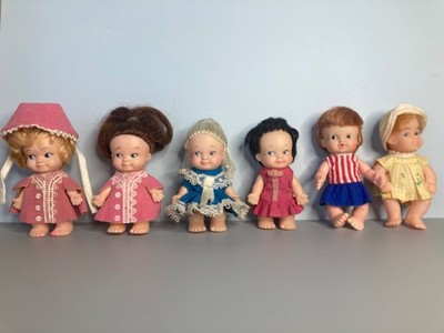 Vintage 1960s Uneeda Pee Wee Dolls - 5 Pee Wee, 1 Unmarked