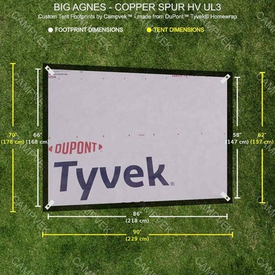 Tyvek Footprint for the BIG AGNES COPPER SPUR HV UL3 Tent