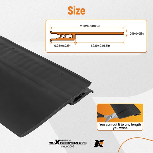 15ft EPDM Rubber Weather Stripping Slide Out Wiper Seal 7/16'' x 3'' for 018-546 - Picture 4 of 20