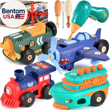 Take-Apart Electric Building Toys Car, Toddler  Kids Tool Set with Motor  Elec