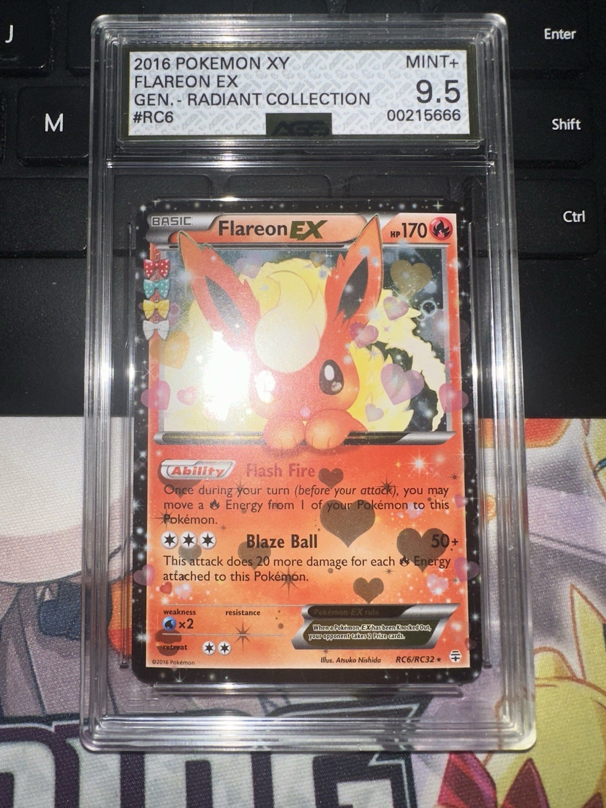 Flareon EX - RC6/RC32 - Radiant Collection - Generations - Pokemon Card - NM