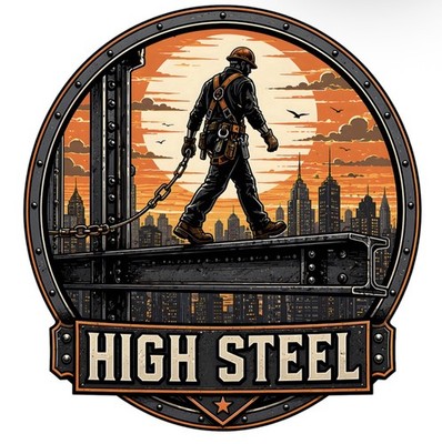 High Steel Ironworker Sticker 3  UV DTF Hard Hat Decal Construction Worker