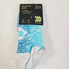 All In Motion 6 Pair Athletic Socks Women Size 4-10 Cushioned No Show Multicolor