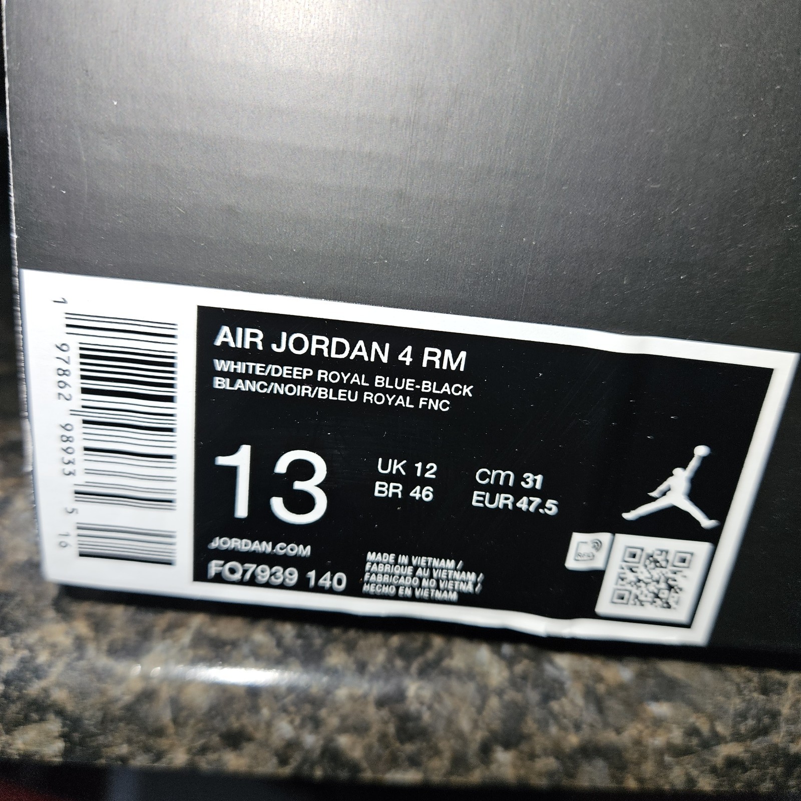 New AIR JORDAN 4 RM BASKETBALL SHOES Sneakers 🧊 #FQ7939 140 🔥 Size 13 J's Blue thumbnail 3