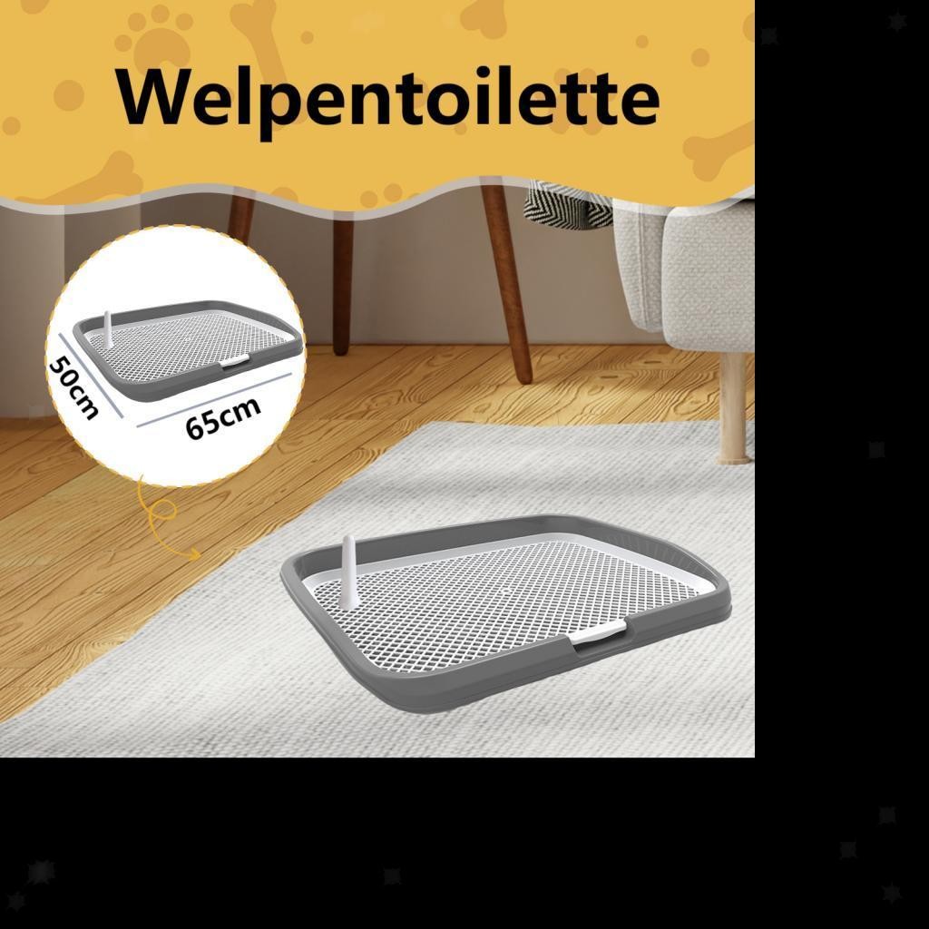 Vasino Per Cani Lavabile Con Colonna Urinaria Accessori Per Cani Grigio foto 2