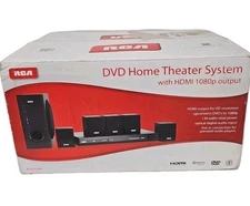 RCA DVD Home Theater System Black RTD3133H w/ Subwoofer 5 Speakers New Open