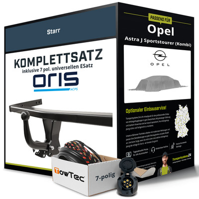 Anhängerkupplung ORIS starr für OPEL Astra J Sportstourer (Kombi) +E-Satz