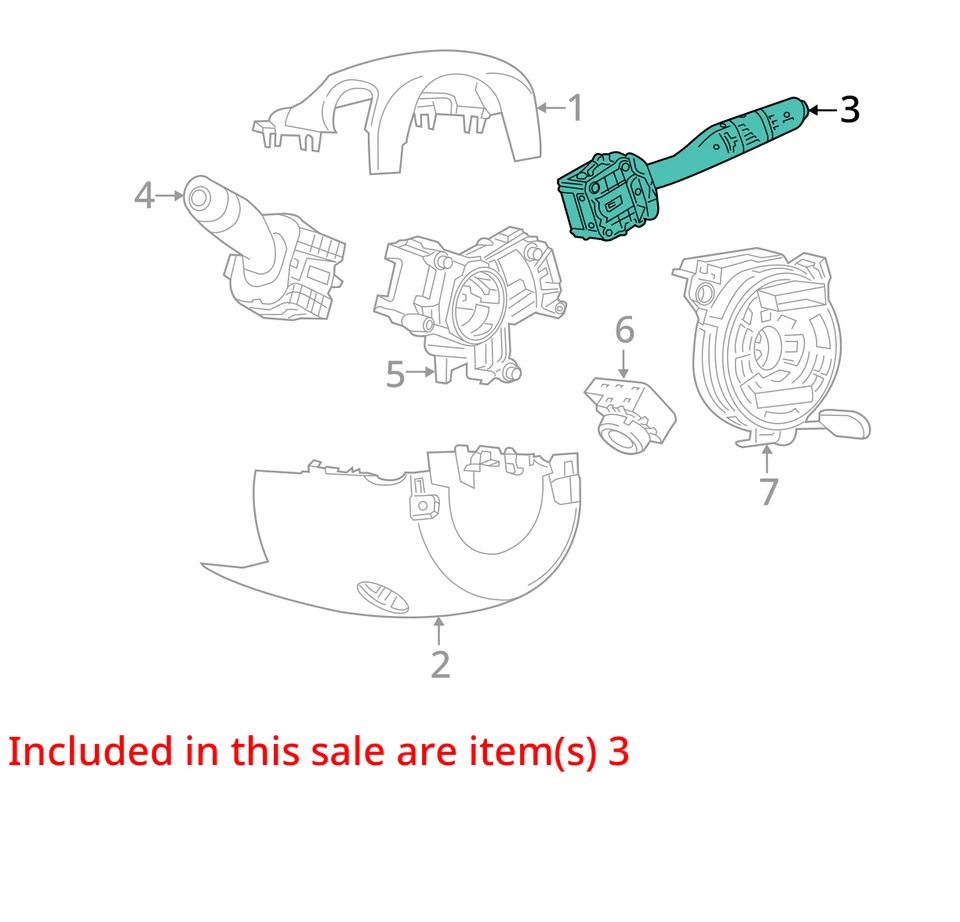 Fits 2019 - 2024 CHEVROLET BLAZER Column Combination Wiper Switch 84925179 OEM - Image 4 of 4