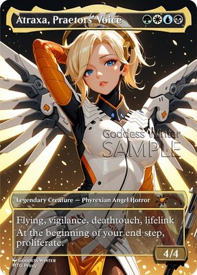 MTG - Atraxa, Praetors' Voice - Fanart Borderless Style - EDH / Playtest
