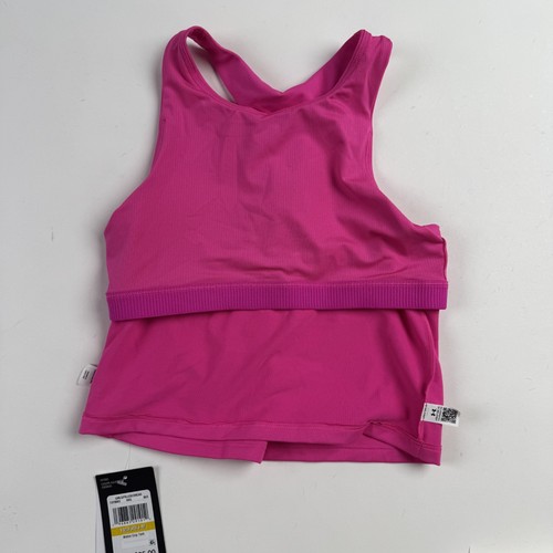 Lot of 2 Under Armour Motion Big Girls Crop Tank Pink and Purple Racerback M NWT - Picture 6 of 11