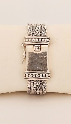 Silpada sterling silver 6 strand byzantine bracelet w/ security clasp 7.5''