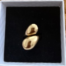 Vintage Gold-Tone Abstract Ring