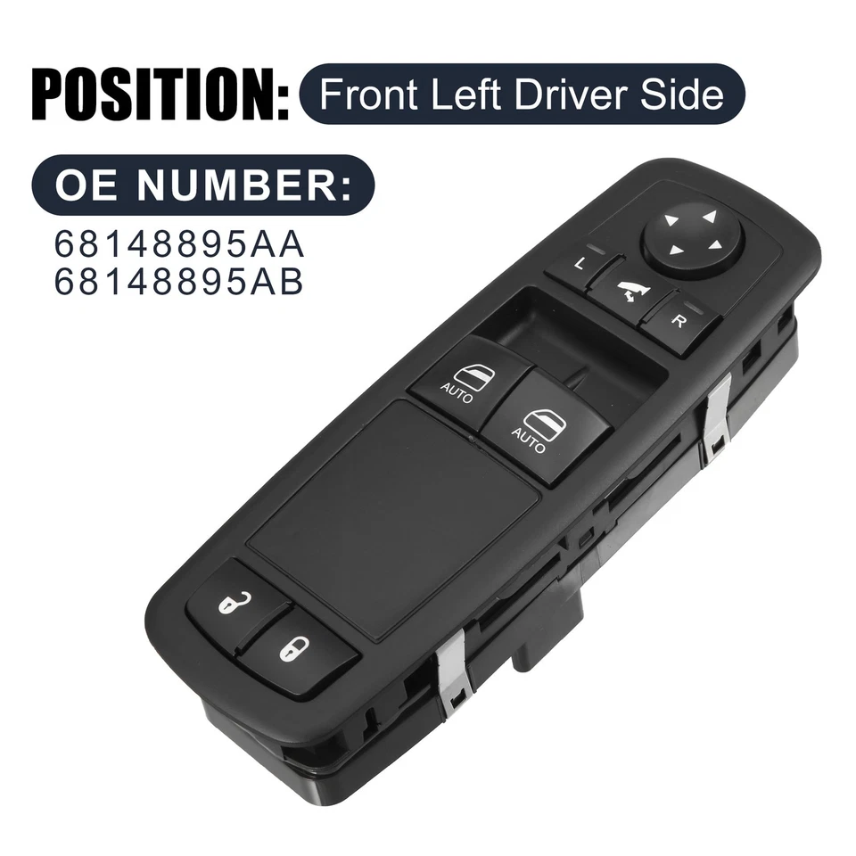 Driver Side Power Window Switch 68148895AA For Ram 3500 5.7L V8 2015 2016-2018 - Изображение 3 из 4