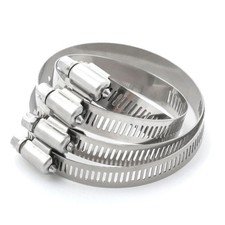 304 Stainless Steel Worm Gear Hose Clamps Size 4, 7/32 to 5/8 inch Adjustable...